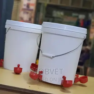 Red Cup Chicken Drinker Buckets 1