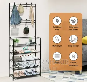 Multifunction 4-tier Entryway Coat Shoe Rack Organizer