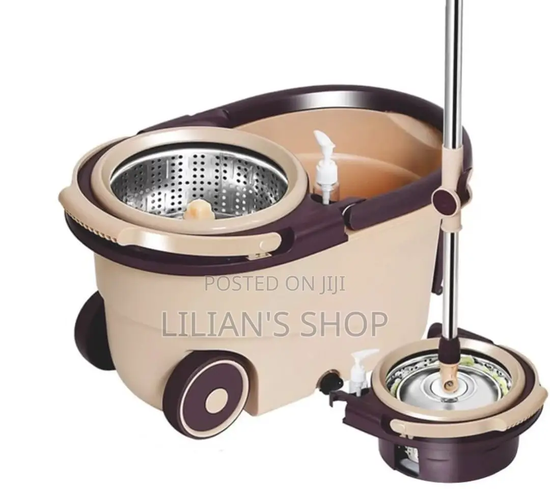 360 Detachable Mop Bucket Set,Wheels Spin Head Mopper