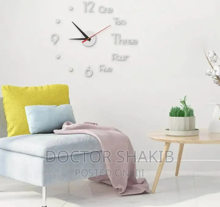 3D Modern Frameless Large Wall Clock