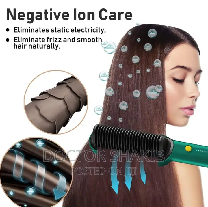 2 in 1 Hair Straightener Comb Brush