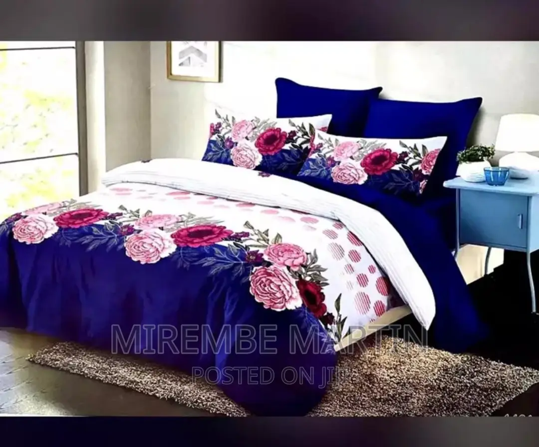 6*6, 4pc Cotton Duvet Cover 1 Bed Sheet, 2 Pillow Cases