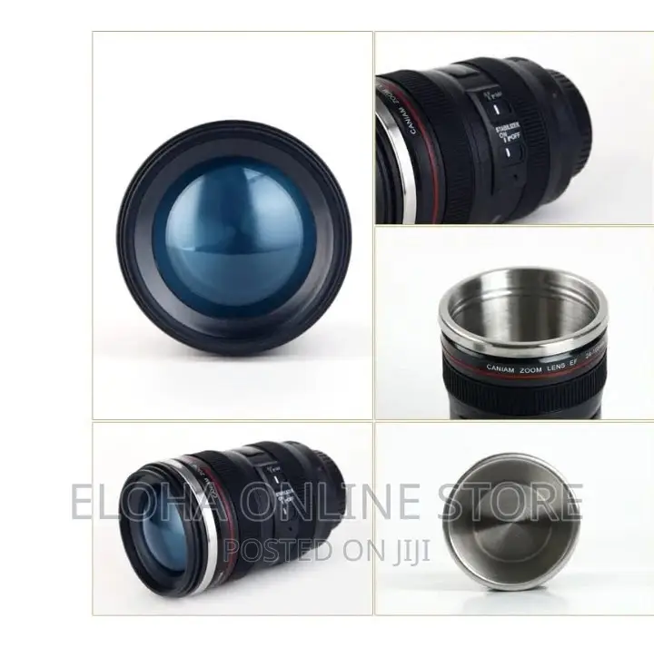Stainless Steel Camera Lens Mugs