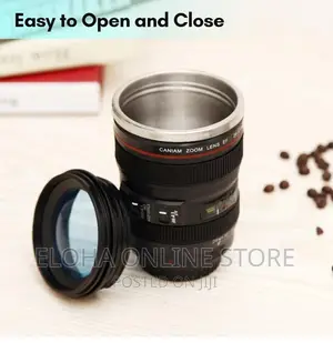 Stainless Steel Camera Lens Mugs
