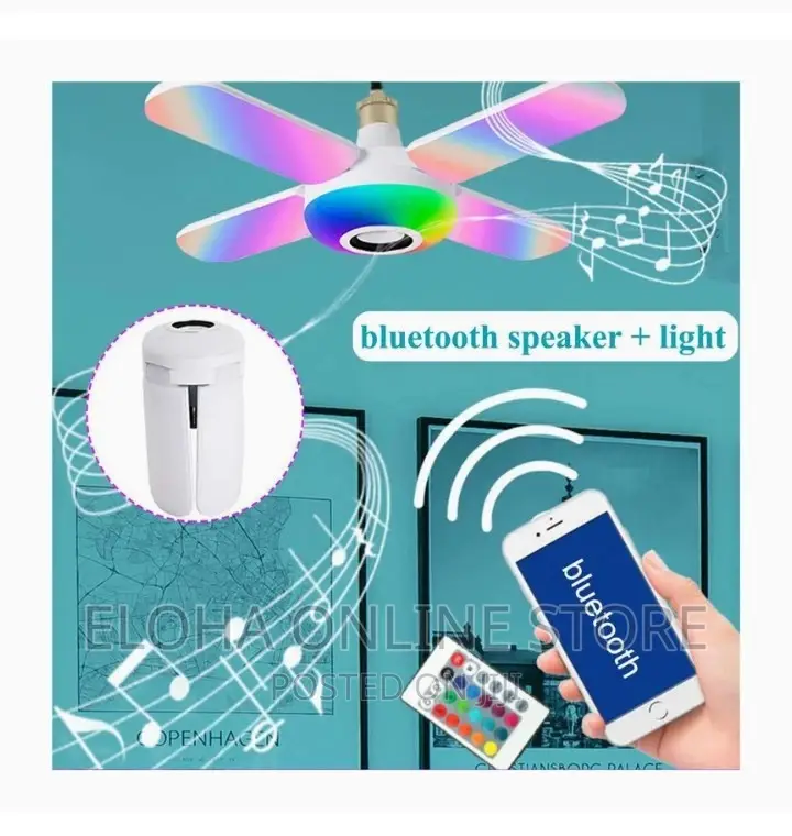 LED Light, Bluetooth Music Speaker Lamp With Remote