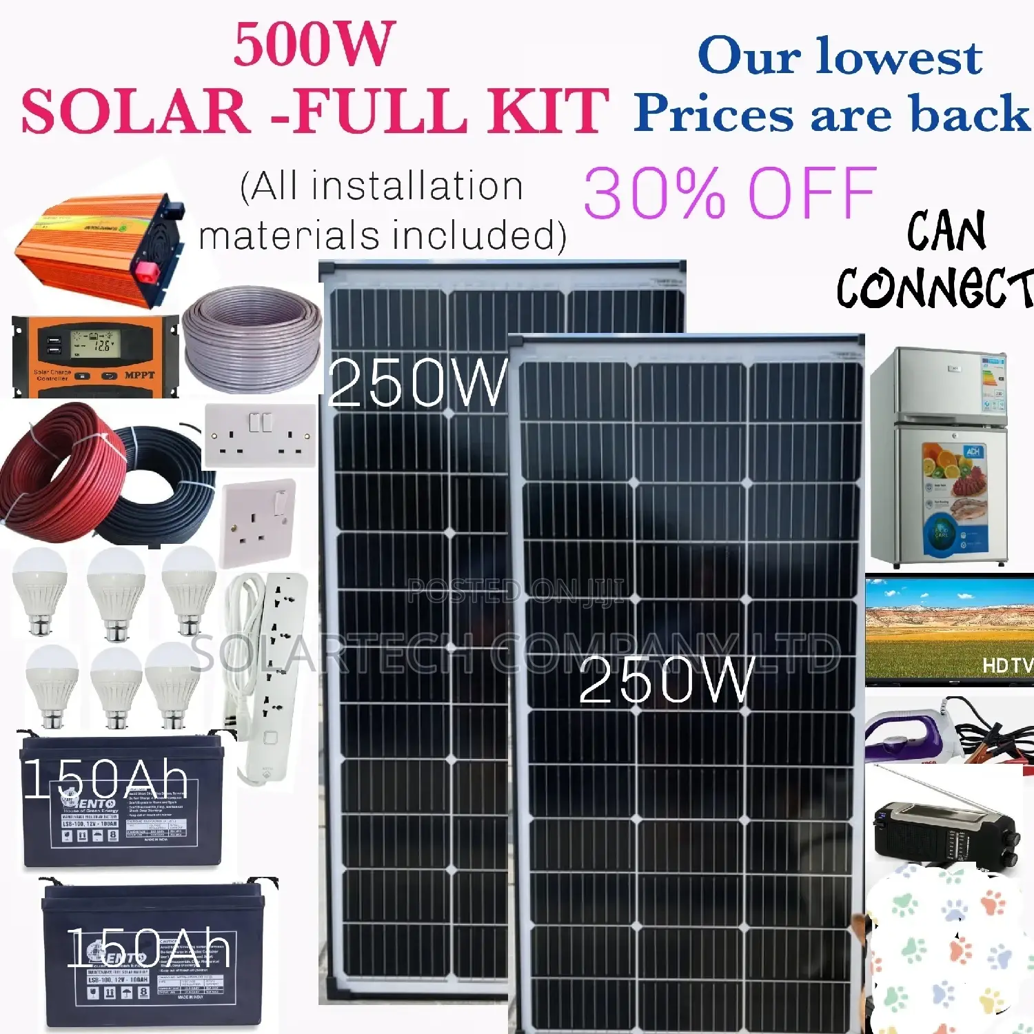 500w Solar System Full Kit