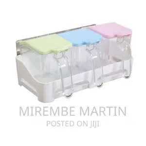 3 Piece Wall-Mounted Plastic Sugar/Spice Storage Organizer