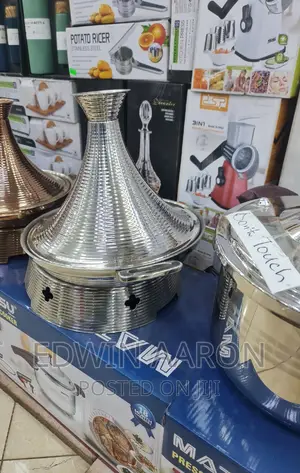 Silver Morrocan Tagine Cooking Pot