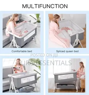 Aluminum Alloy Baby Bed Foldable Bedside Crib
