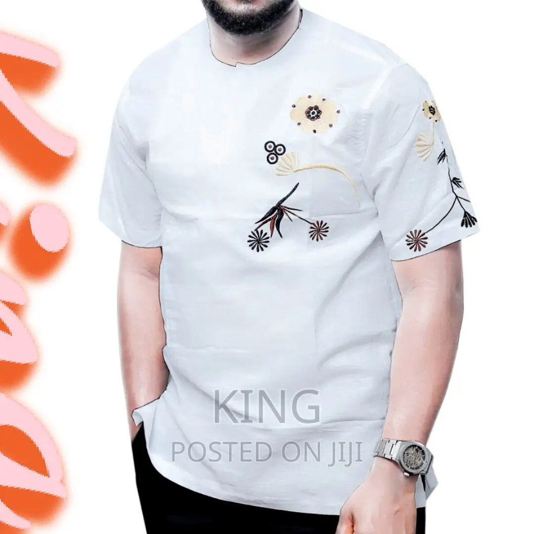 Kaftan Kitengi Shirt. White