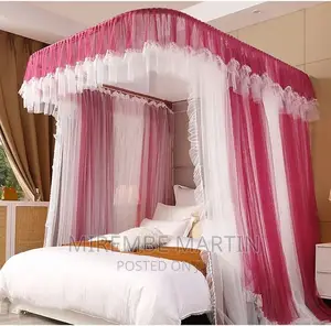 Two Stand Rail Mosquito Net Double Color