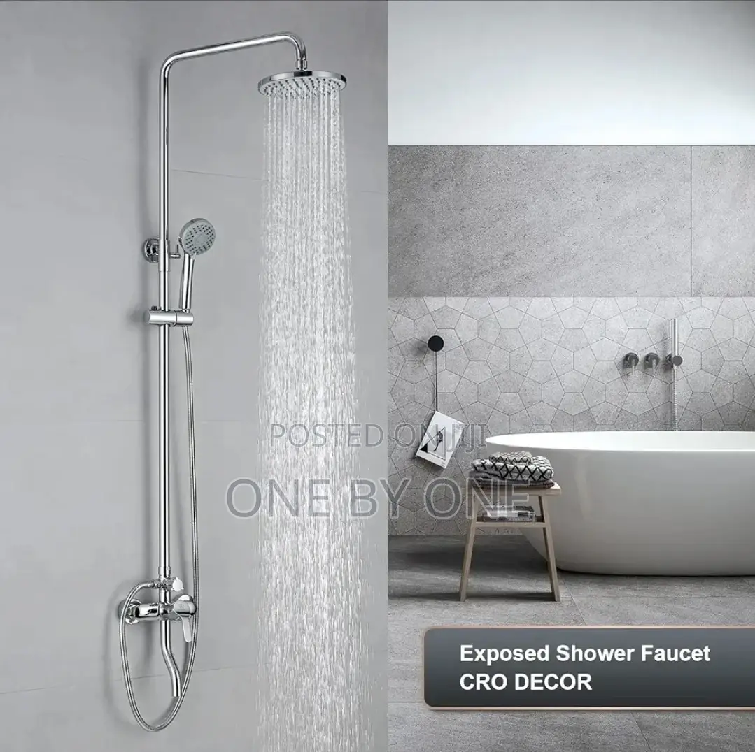 Exposed Shower Mixer Rainfall Shower Head
