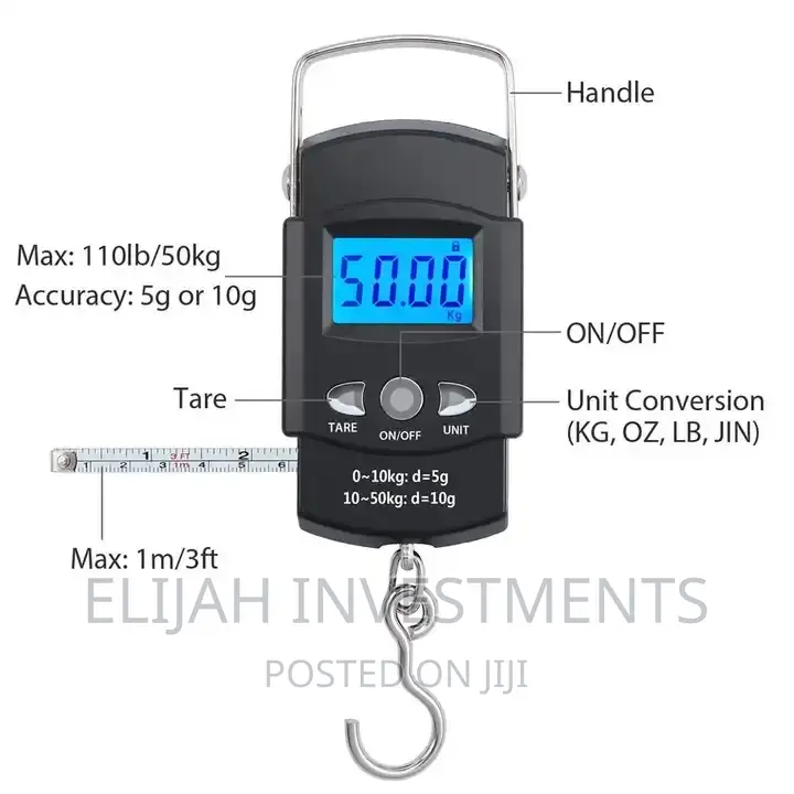 50kg Portable Electronic Hanging Scale