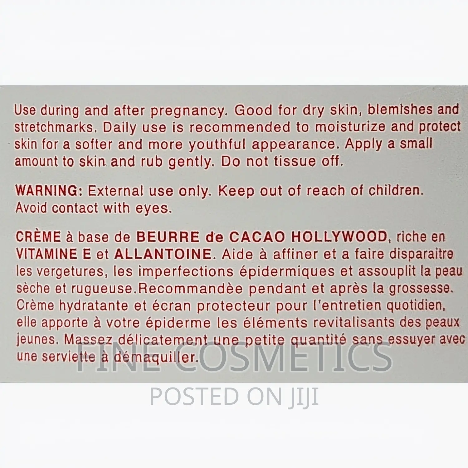 Hollywood Beauty Cocoa Butter Skin Care Creme With Vitamin E