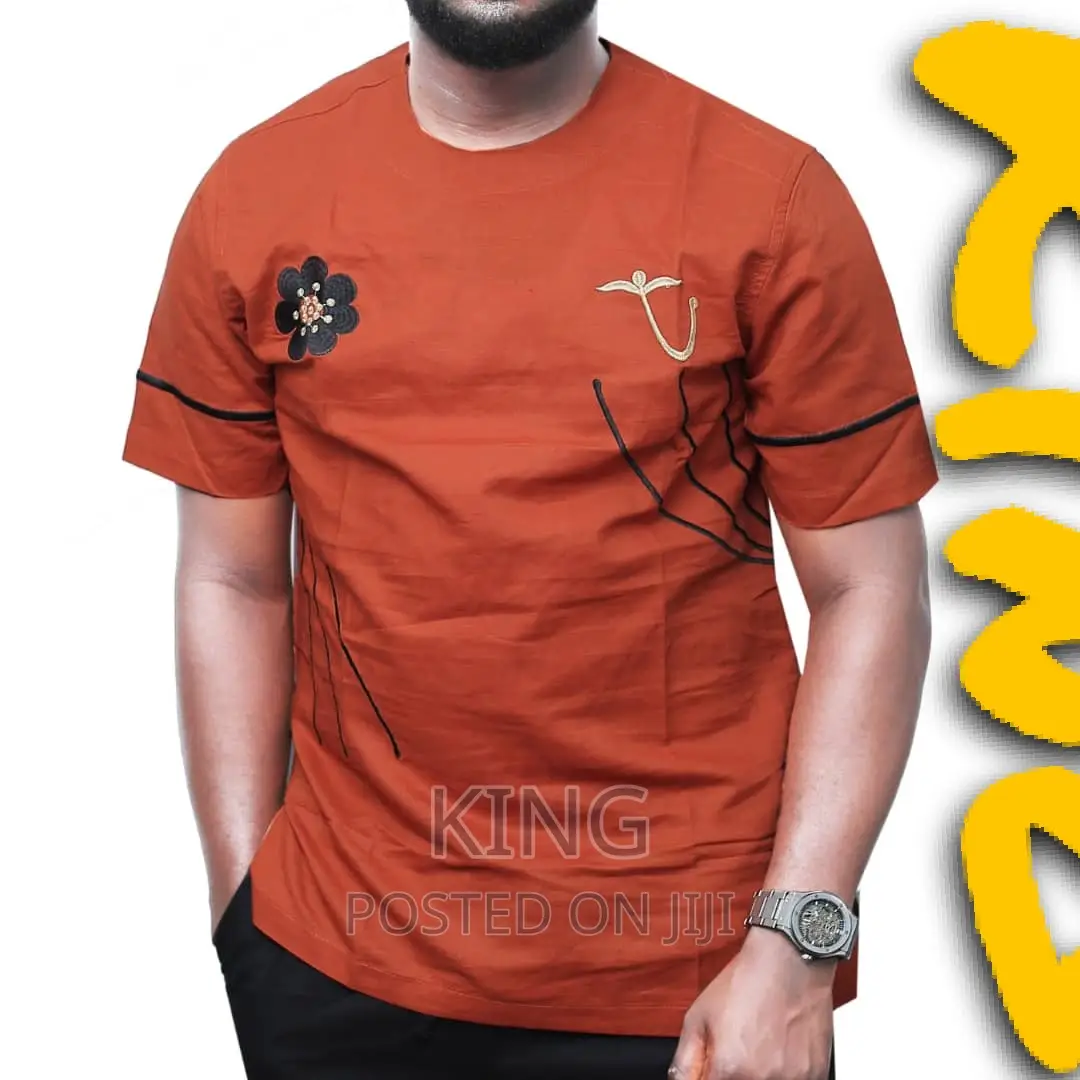 African Wear Shirt. Orange