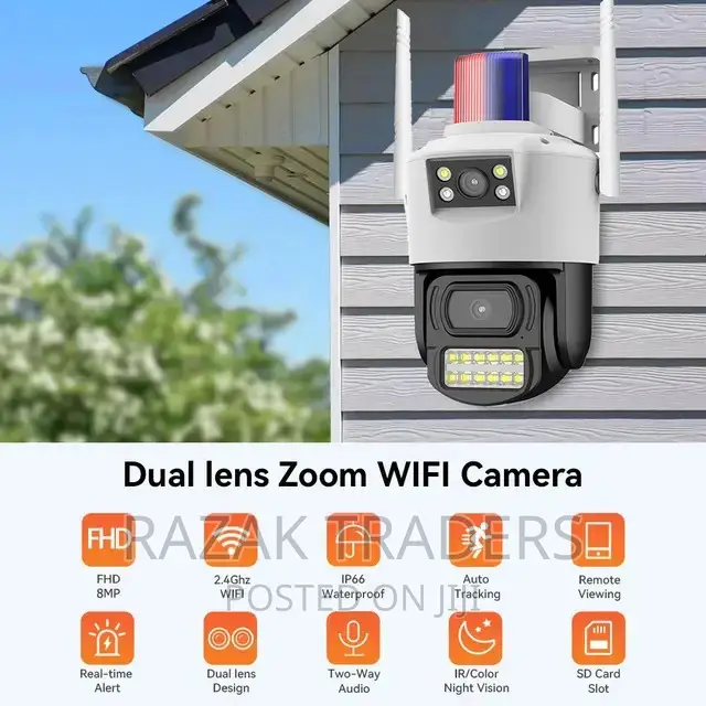 4mp Wifi Camera PTZ Dual Screen With Siren