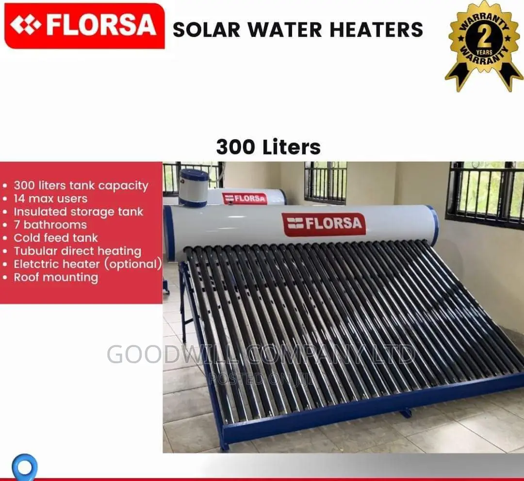 300w Solar Water Heater (Cells Made in Germany )
