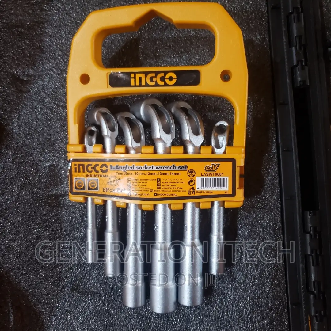 Ingco 6 PCS/Set L-Angled Socket Wrench Set
