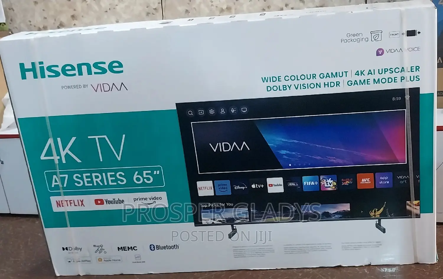 65 Inches Led Hisense Smart Uhd Flat Screen Flameless