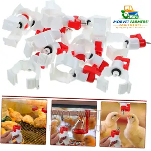 Red White Chicken Drinker Nipples 1