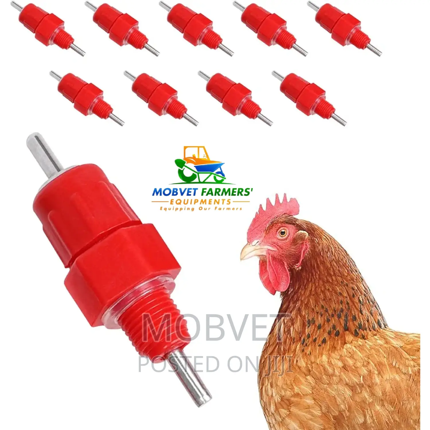 Red Chicken Nipple Drinkers 3