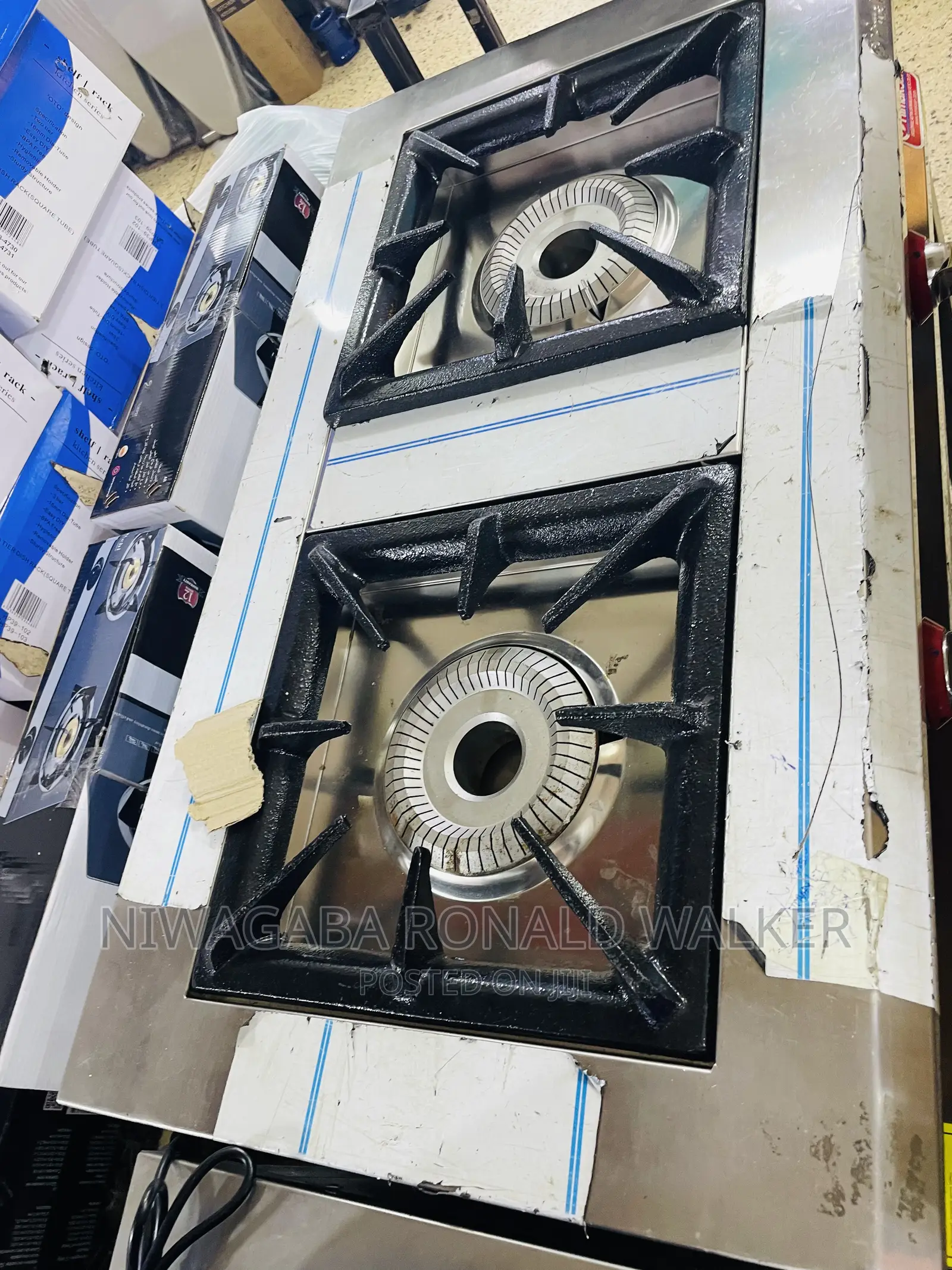 Heavy Duty Industrial Double Burner Gas Stove