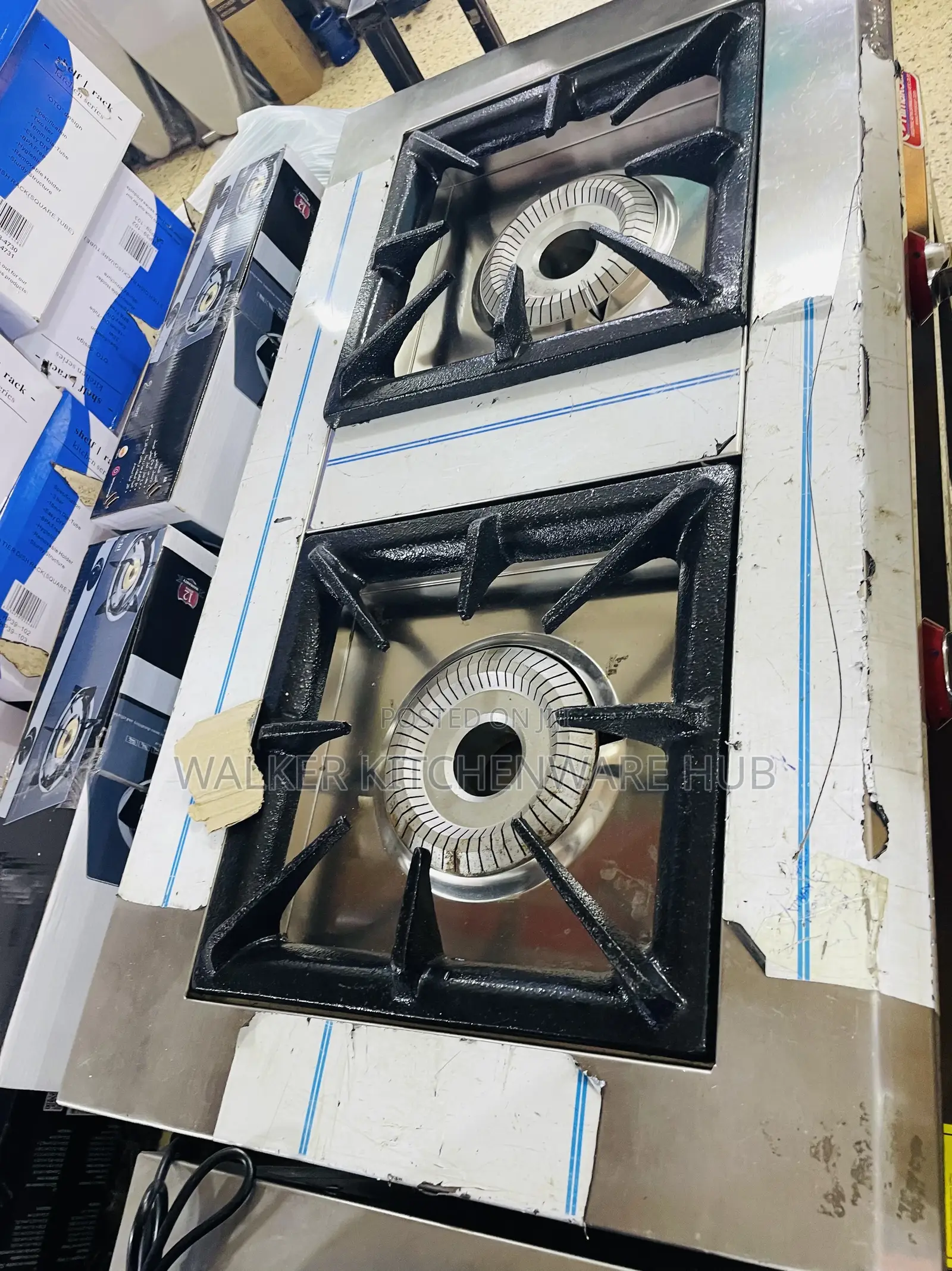 Heavy Duty Industrial Double Burner Gas Stove