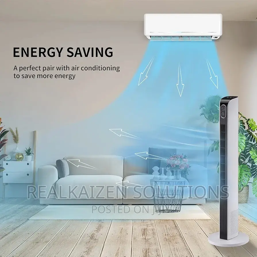 GEEPAS Digital Remote Control |3 Speed Oscillating Tower Fan