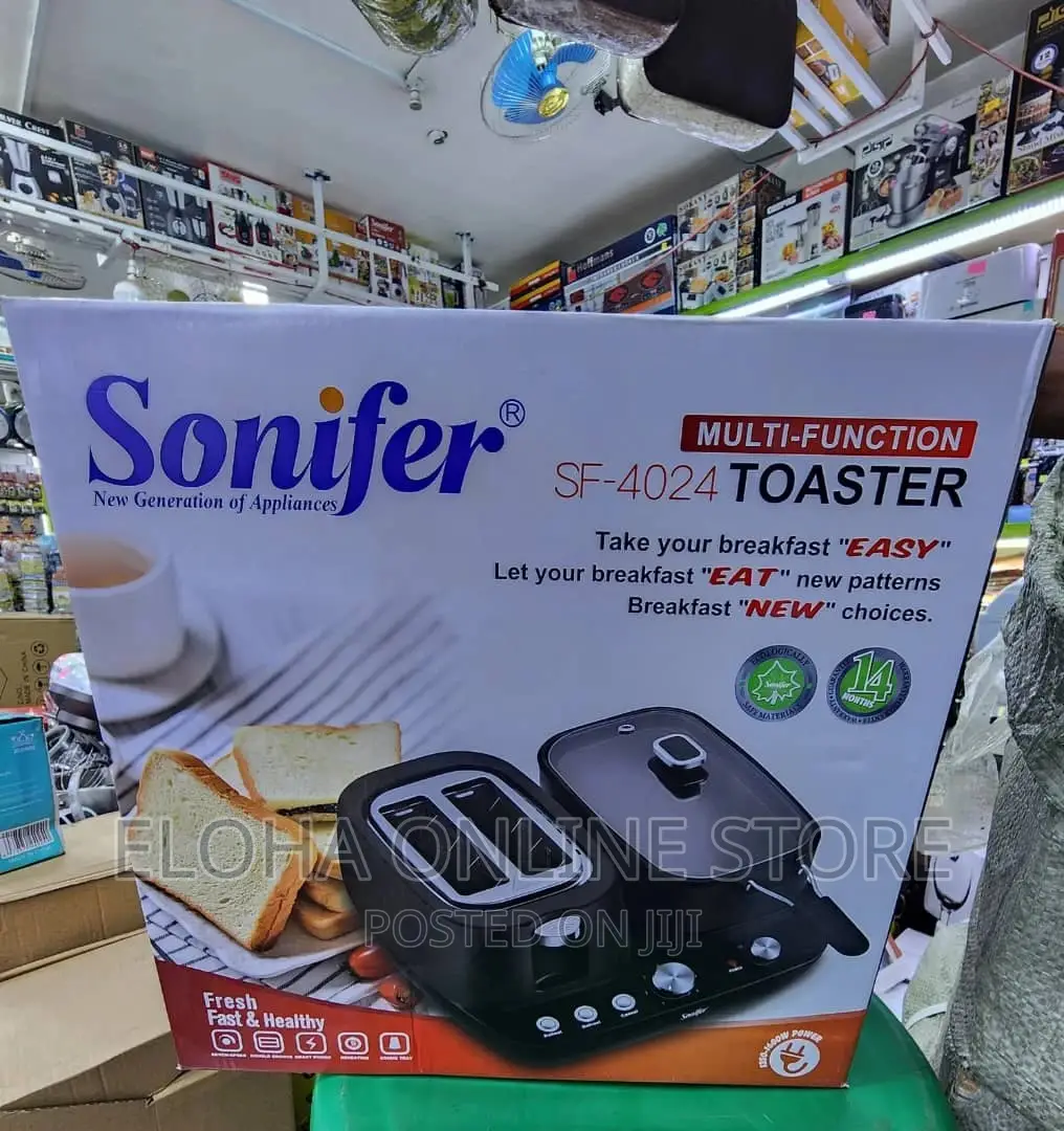 Sonifer 2in1 Breakfast Maker With Breadtoaster$Cooking Pot
