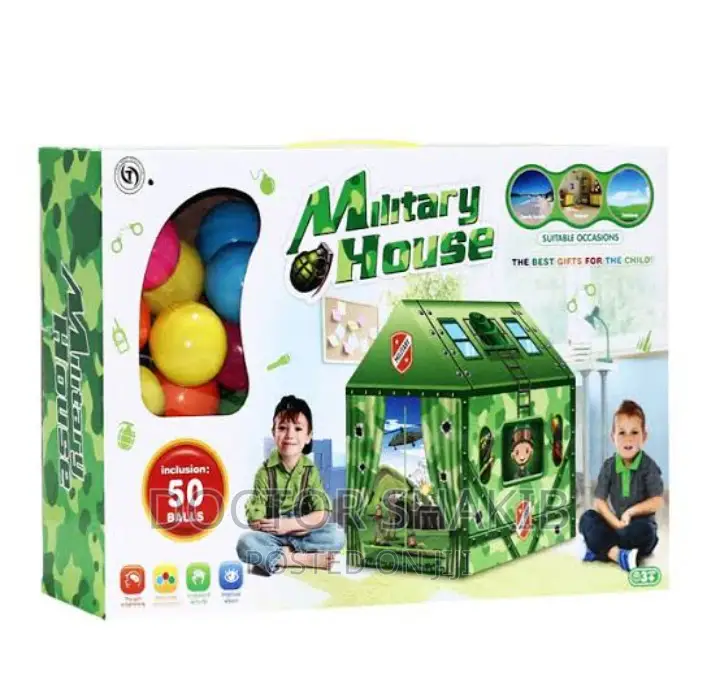 Kids Military Play Tent House