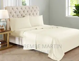 5*6 Bedsheets With Two Pillowcases- Cream