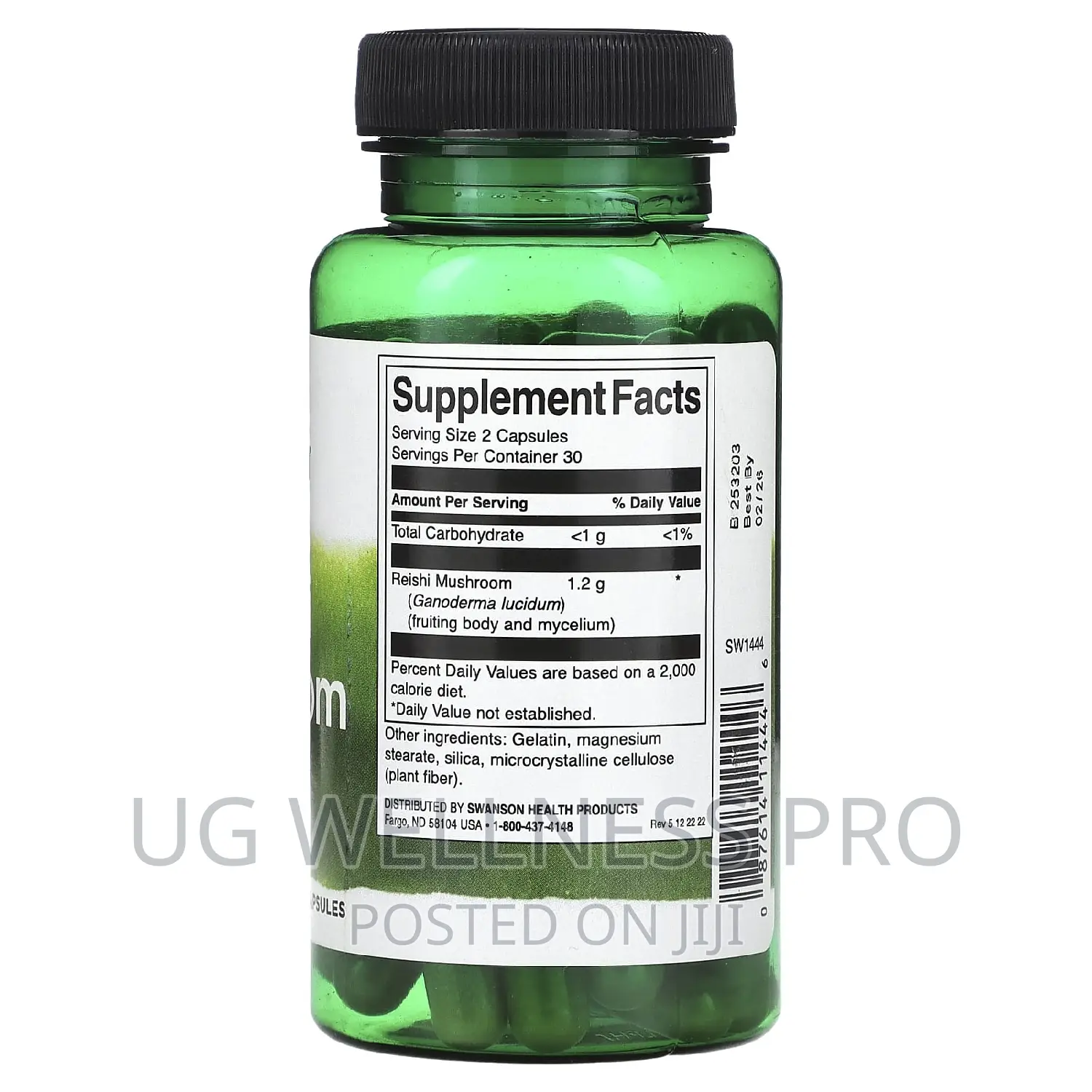 Swanson, Reishi Mushroom, 600 Mg, 60 Caps