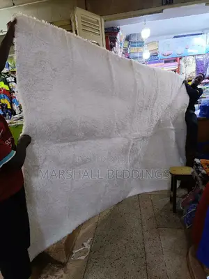 White Fluffy Carpet- Large
