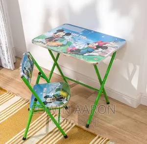 Foldable Reading Table With Chair for Kids