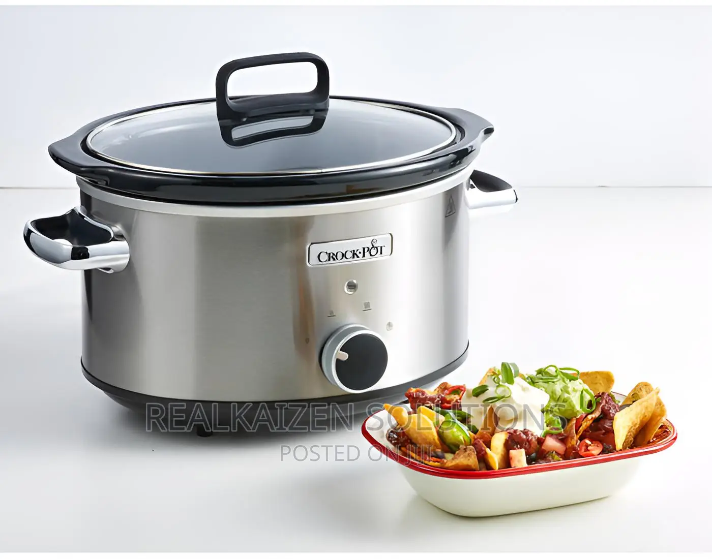 UK CROCKPOT 3.5L Stainless Steel Sizzle Stew Slow Cooker