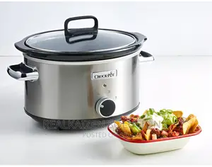 UK CROCKPOT 3.5L Stainless Steel Sizzle Stew Slow Cooker