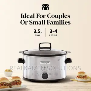 UK CROCKPOT 3.5L Stainless Steel Sizzle Stew Slow Cooker