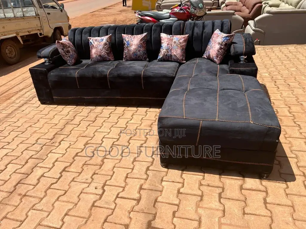 Amazing L Sofa Set With Pillows