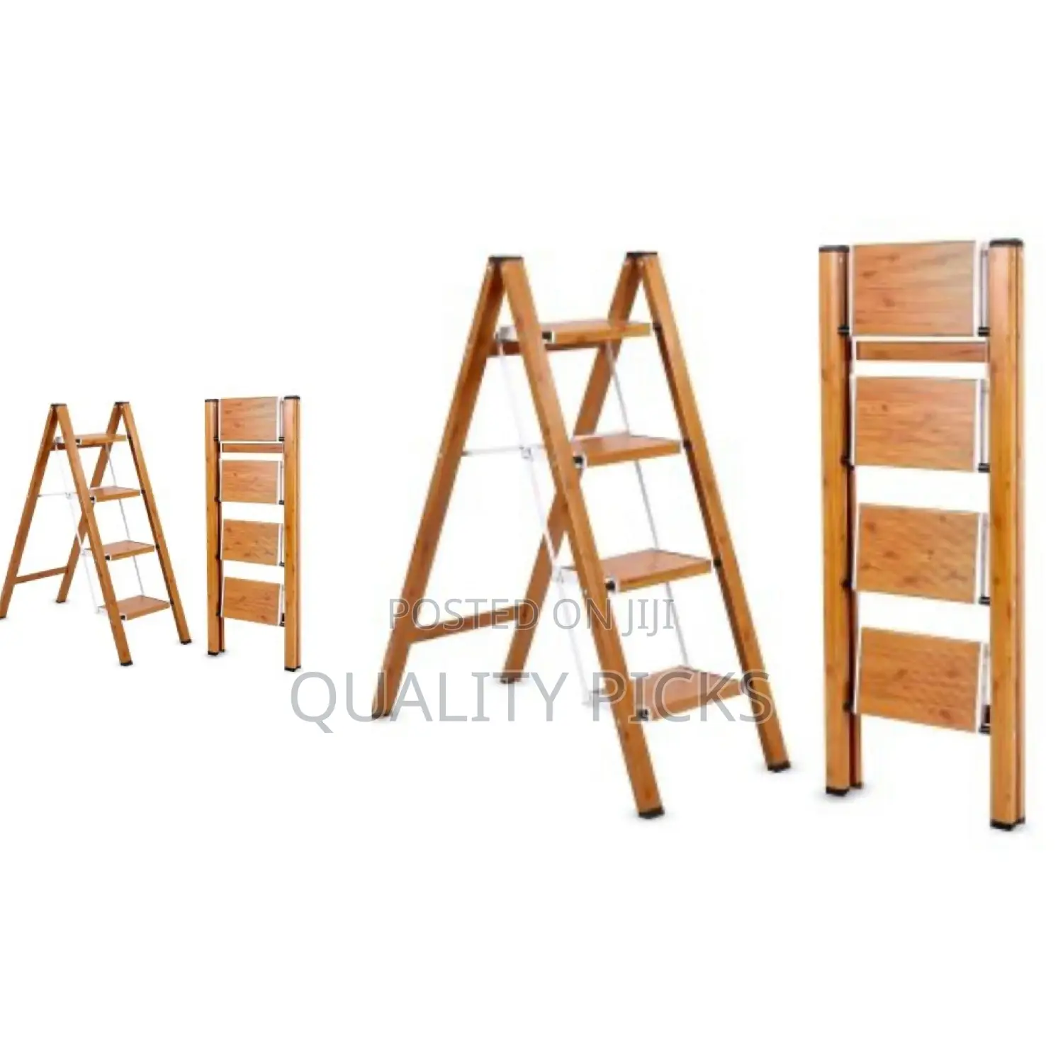Portable Adjustable Wooden Ladder