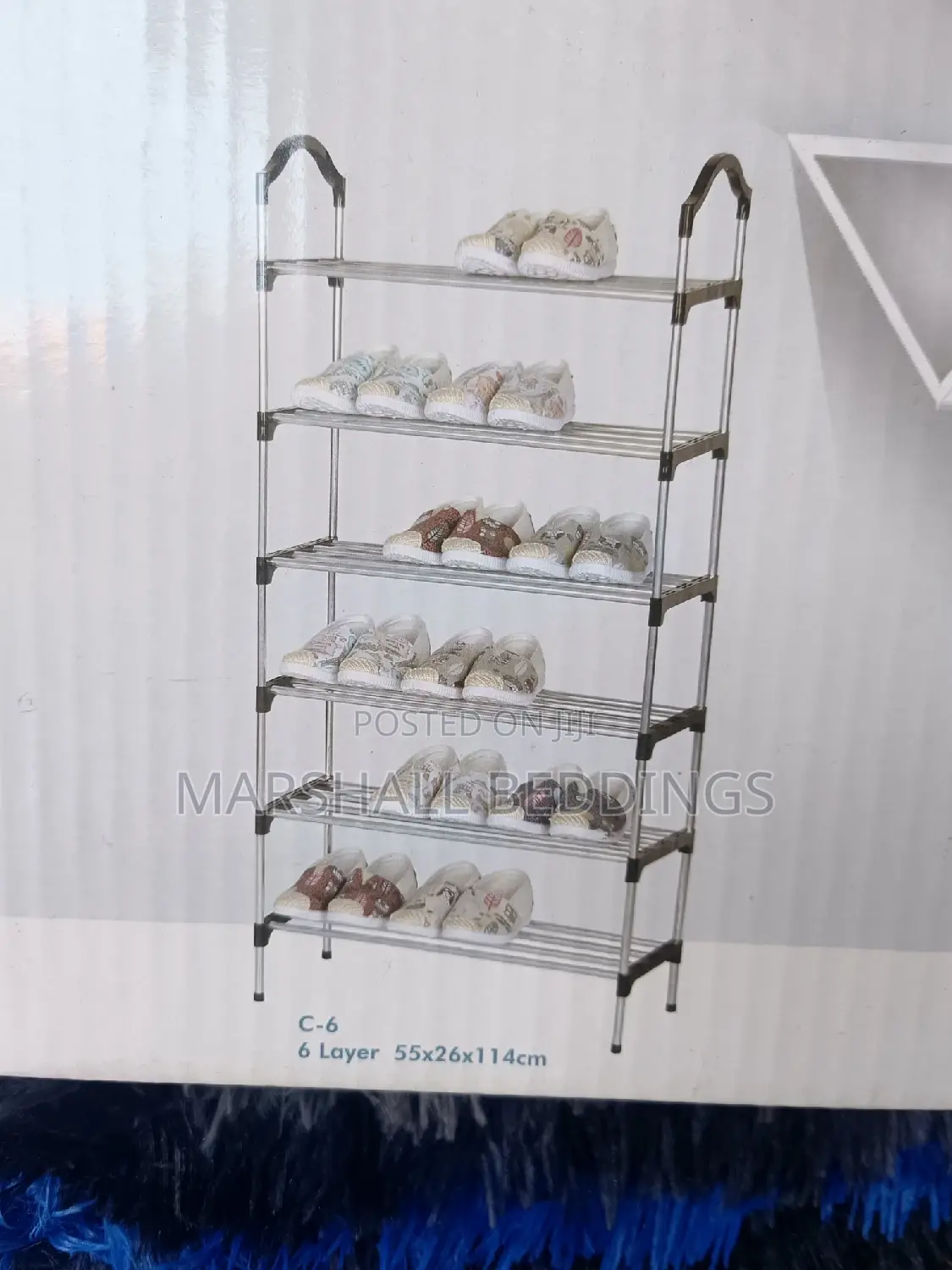 6layer Metallic Shoerack