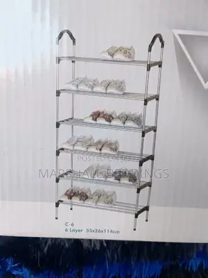 6layer Metallic Shoerack