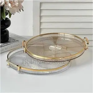 Transparent Fruits Round Tray