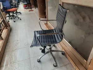 Leathered Short Back Chair