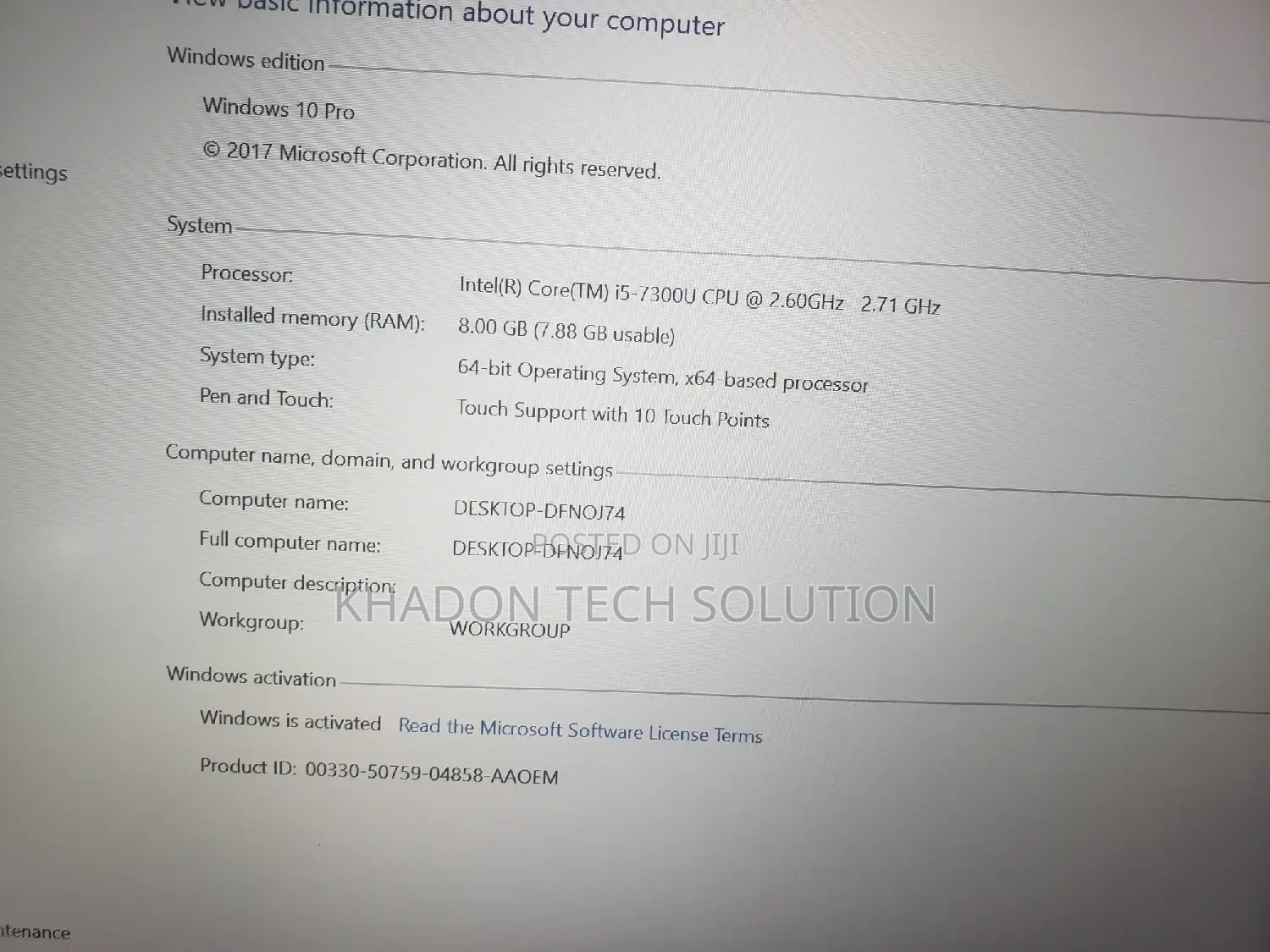 Laptop Lenovo ThinkPad T470 8GB Intel Core I5 SSD 256GB