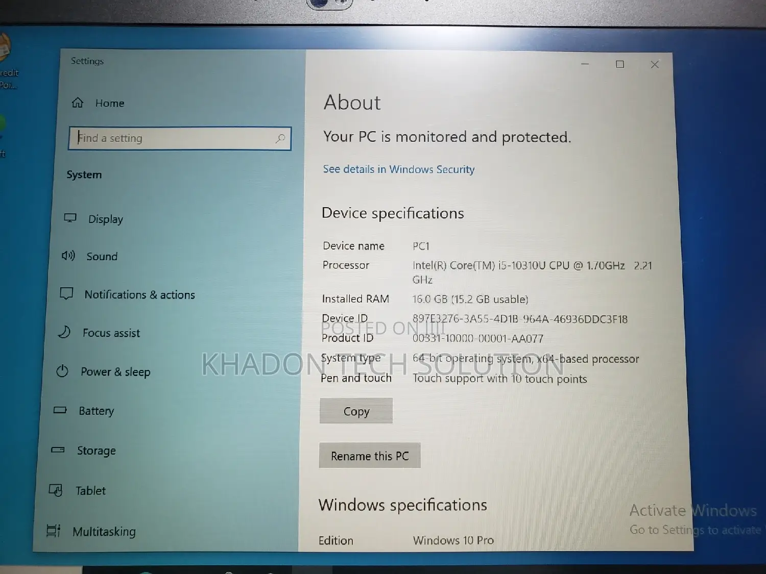 Laptop Lenovo ThinkPad T14 16GB Intel Core I5 SSD 256GB