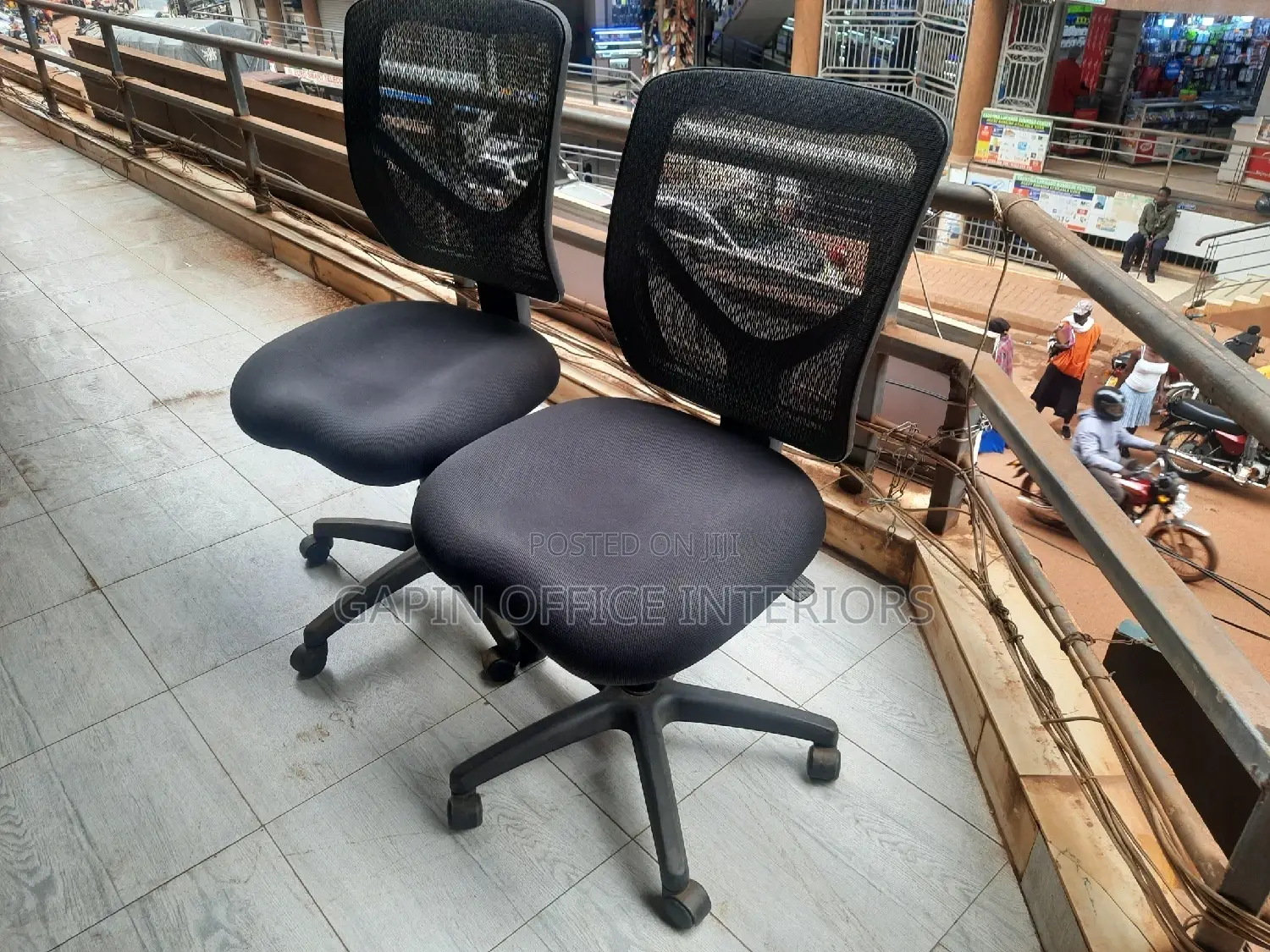 Office Back Mesh Chairs, 2 Pieces