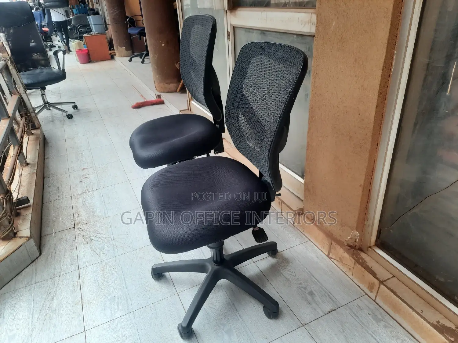 Office Back Mesh Chairs, 2 Pieces