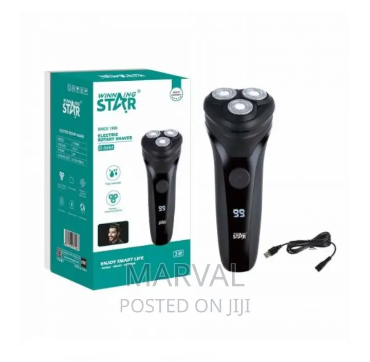 Winning Star 3 Blade Travel Lock Protection Rotary Shaver