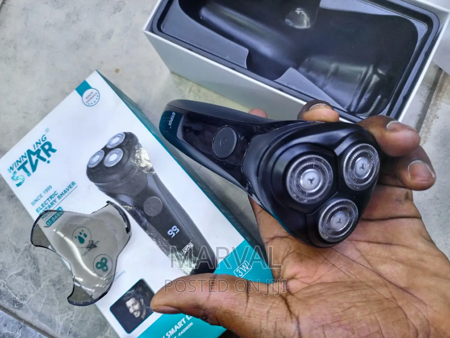 Winning Star 3 Blade Travel Lock Protection Rotary Shaver
