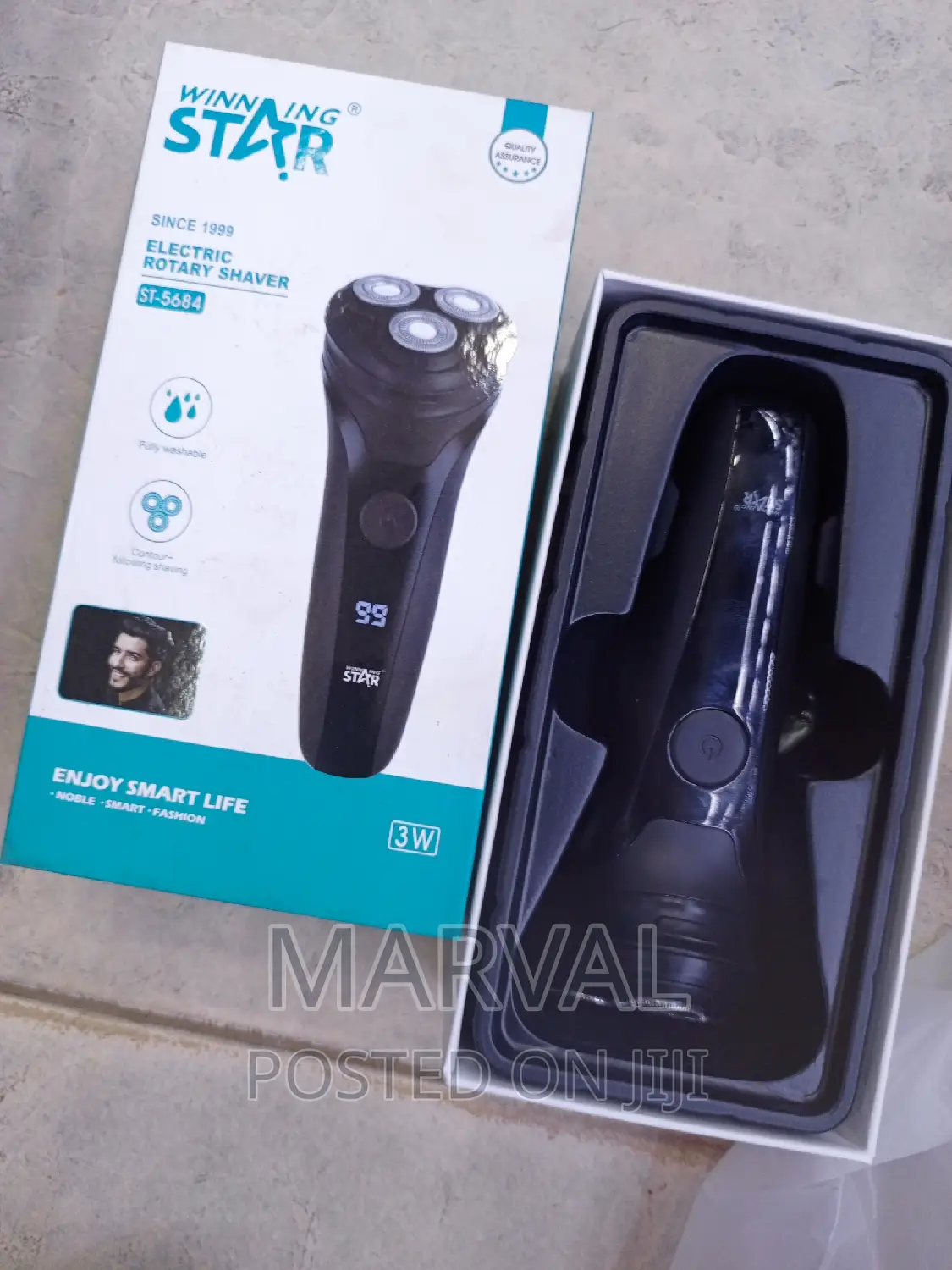 Winning Star 3 Blade Travel Lock Protection Rotary Shaver